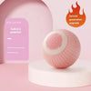 A pink cat ball toy with a second generation upgrade feature displayed on a white stand.