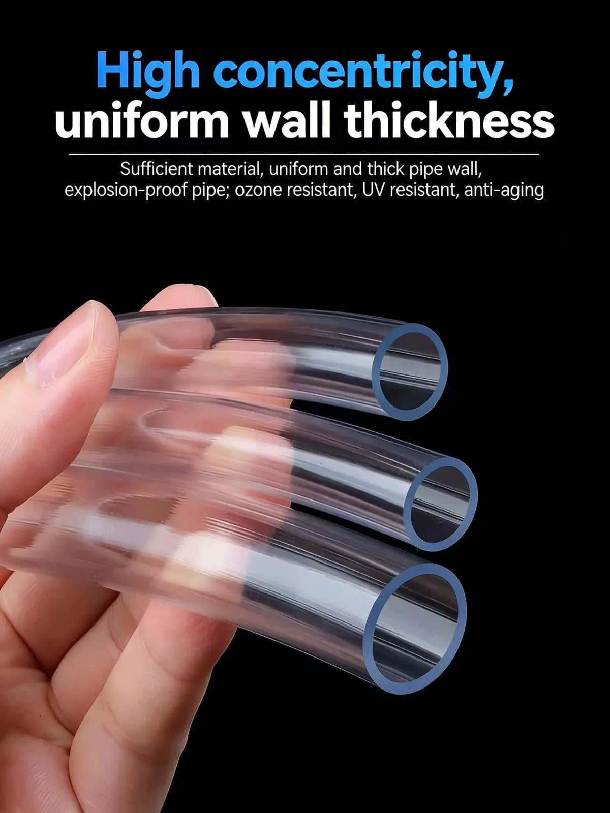 Clear PVC Flexible Water Tubing for Aquariums, Pumps, and Garden Use