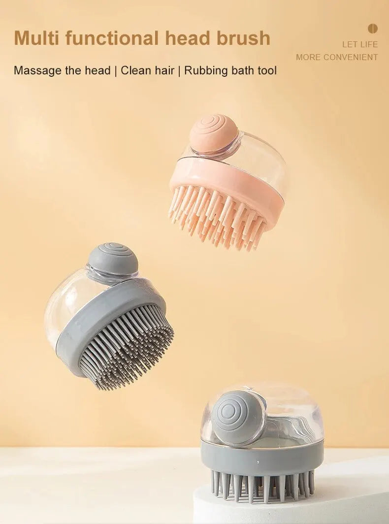 Silikon-Bürste für Haustiere mit Shampoo-Spender