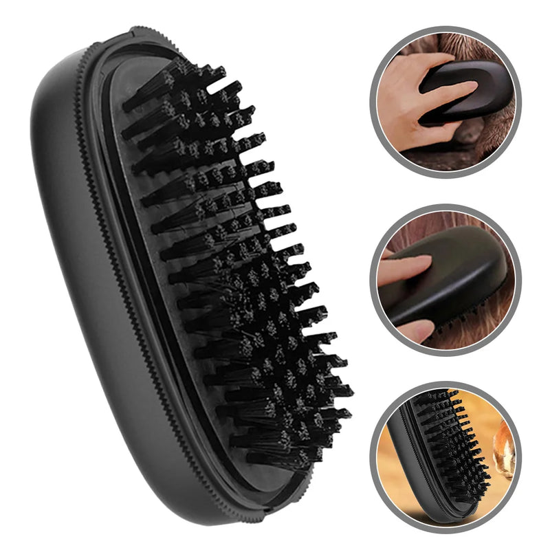 Brosse de toilettage ergonomique pour chevaux avec poignée antidérapante