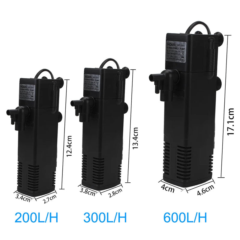 Pompe de filtre submersible pour aquarium avec éponge