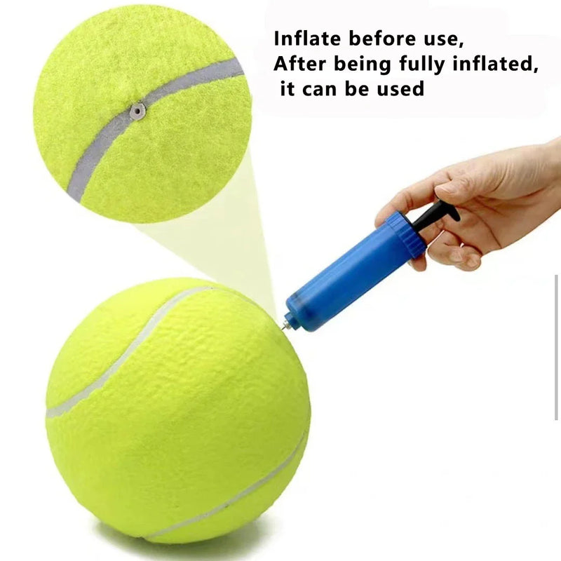 Giant 24cm Inflatable Tennis Ball Dog Toy with Pump