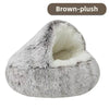 Lit Semi-Ouvert en Peluche pour Chats et Chiens
