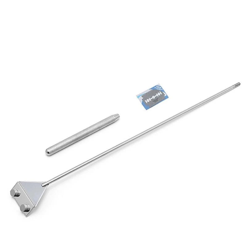 Stainless Steel Aquarium Glass Scraper with Extension Arm