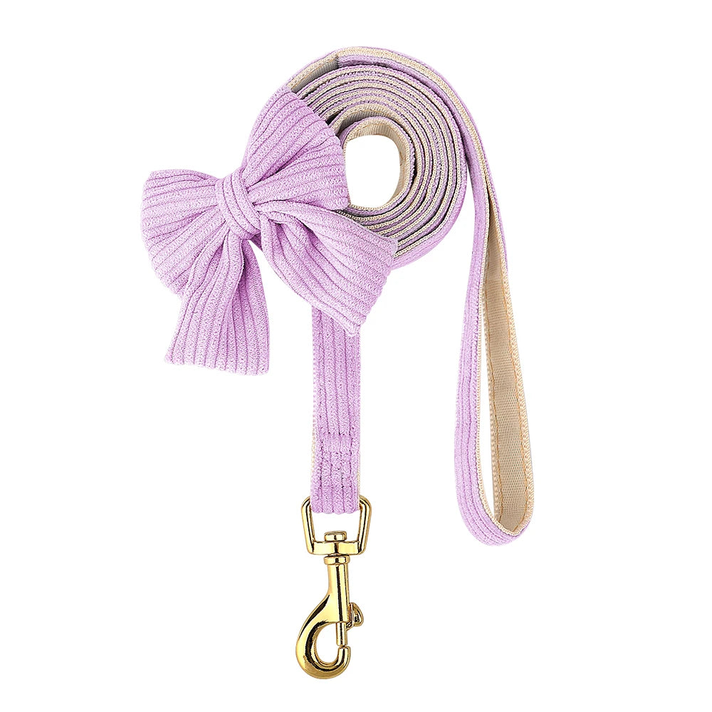 Bowknot Dog Harness, Collar & Leash Set