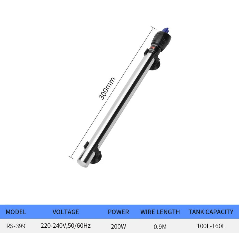 Chauffe-eau submersible réglable pour aquarium