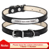 Individuell gravierte Leder-Hundehalsband mit ID-Tag