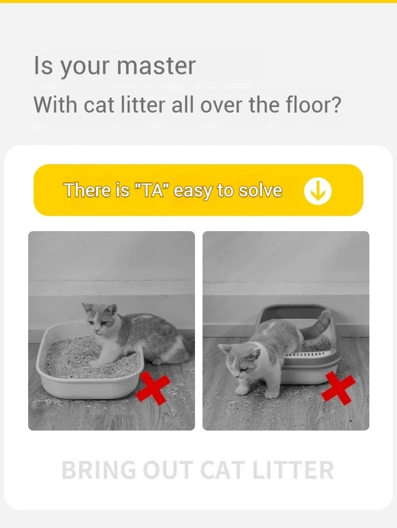 Doppelschichtiger Katzenstreu-Matte mit rutschfester Unterseite