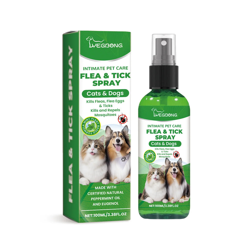 Spray Natural Antipulgas y Garrapatas para Gatos y Perros