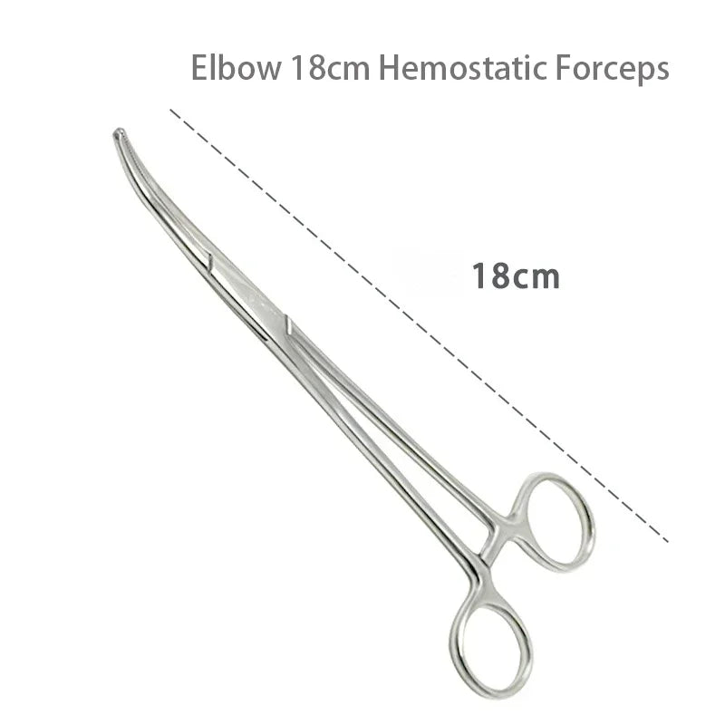 Stainless Steel Locking Hemostatic Forceps with Serrated Jaws