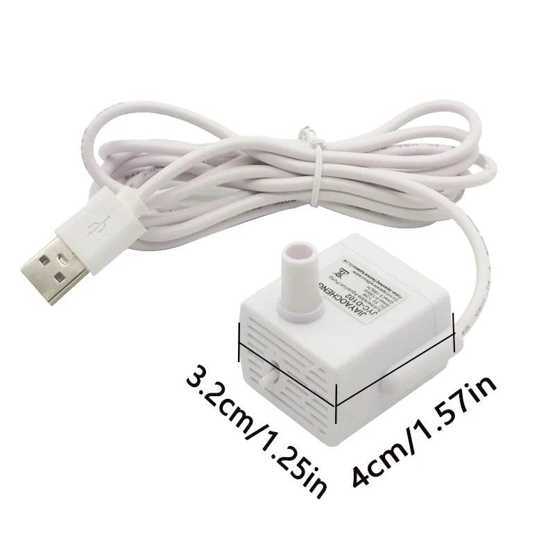 Cat Water Fountain Replacement Pump - Ultra-Quiet USB