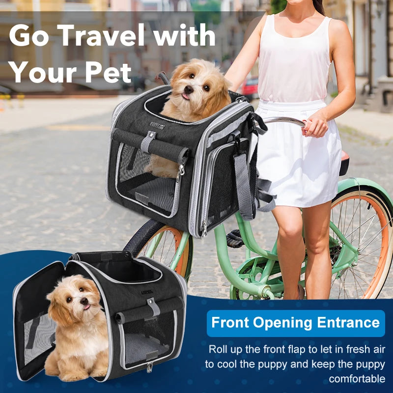 Expandable Pet Bike Basket & Travel Backpack