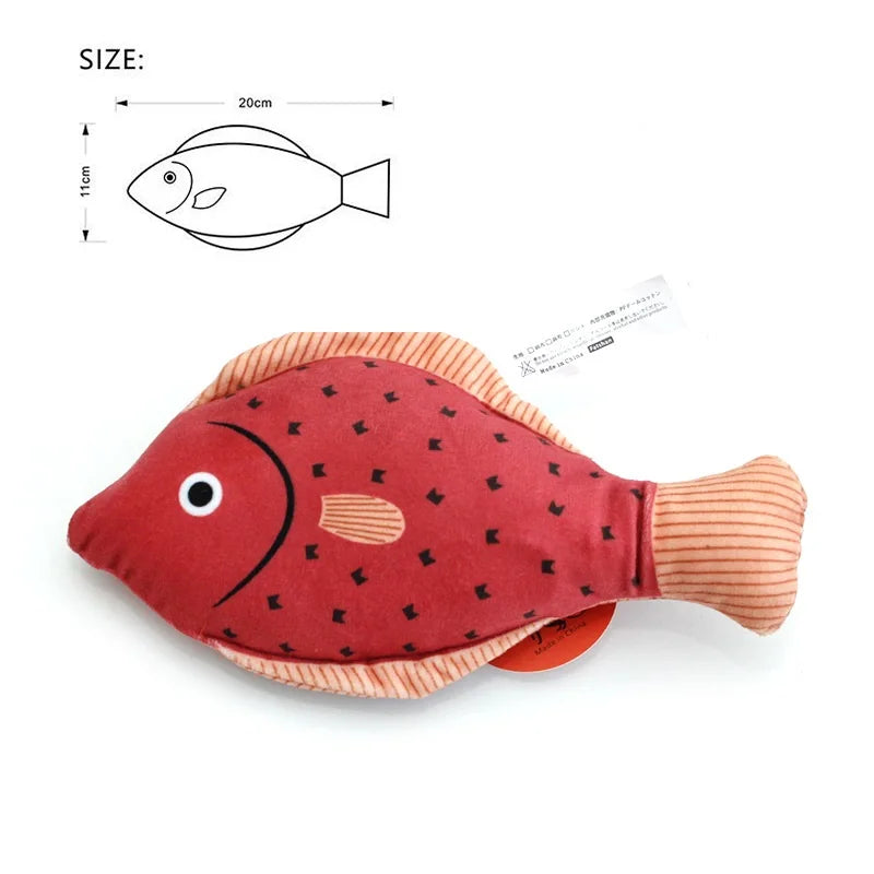 Jouet en Peluche Poisson à la Catnip pour Chats