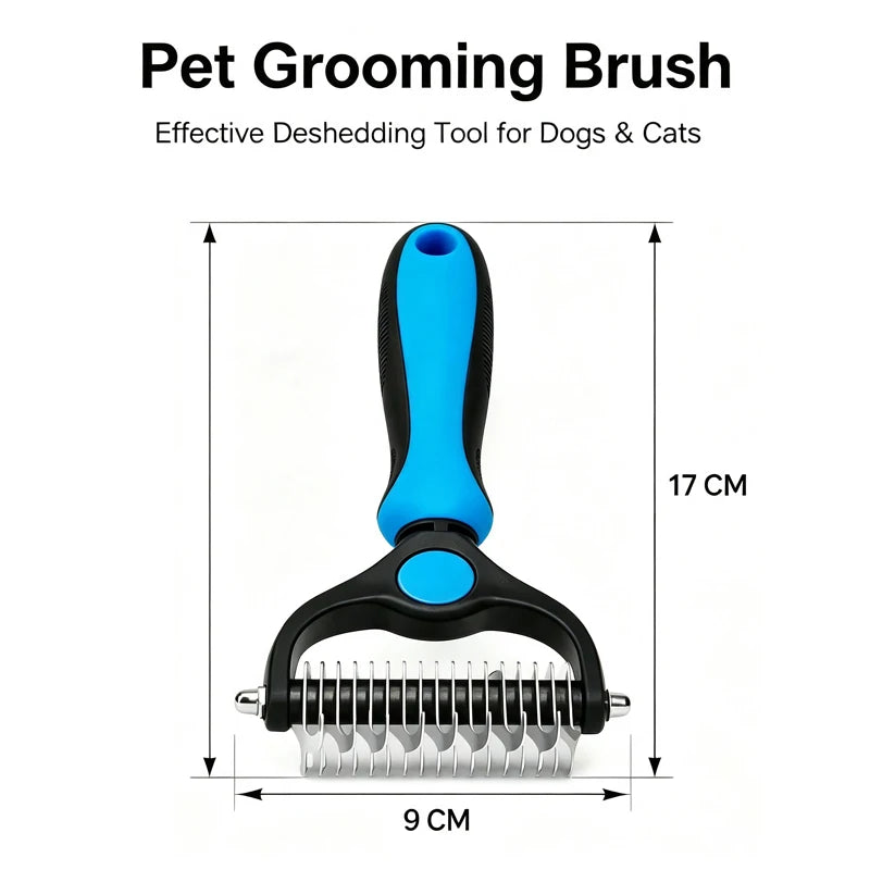 Double-Sided Undercoat Rake for Dogs and Cats