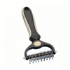 Double-Sided Pet Grooming Comb for Detangling and Shedding