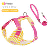 Striped Color-Block Dog Harness with Matching Leash