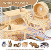 Jeu d'escalade en bois pour hamster, avec table et rampe pour que les petits animaux jouent, mâchent, se reposent et restent 