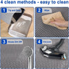 Double-Layer Waterproof Cat Litter Mat with Anti-Slip Base