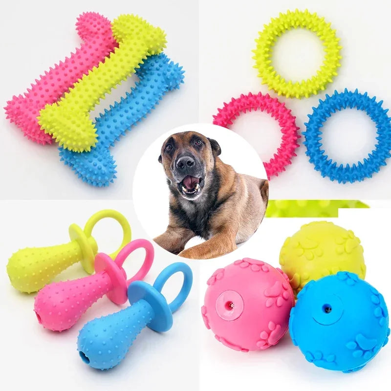 Durable Chew Toy for Small Dogs with Teeth-Cleaning Spikes