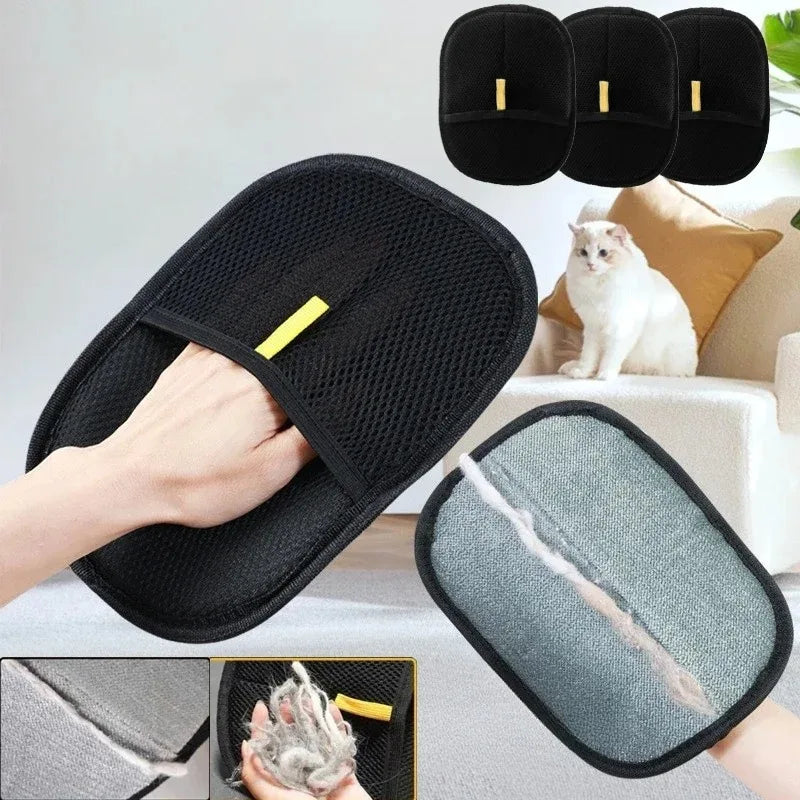 Double-Sided Pet Grooming Gloves for Cats and Dogs