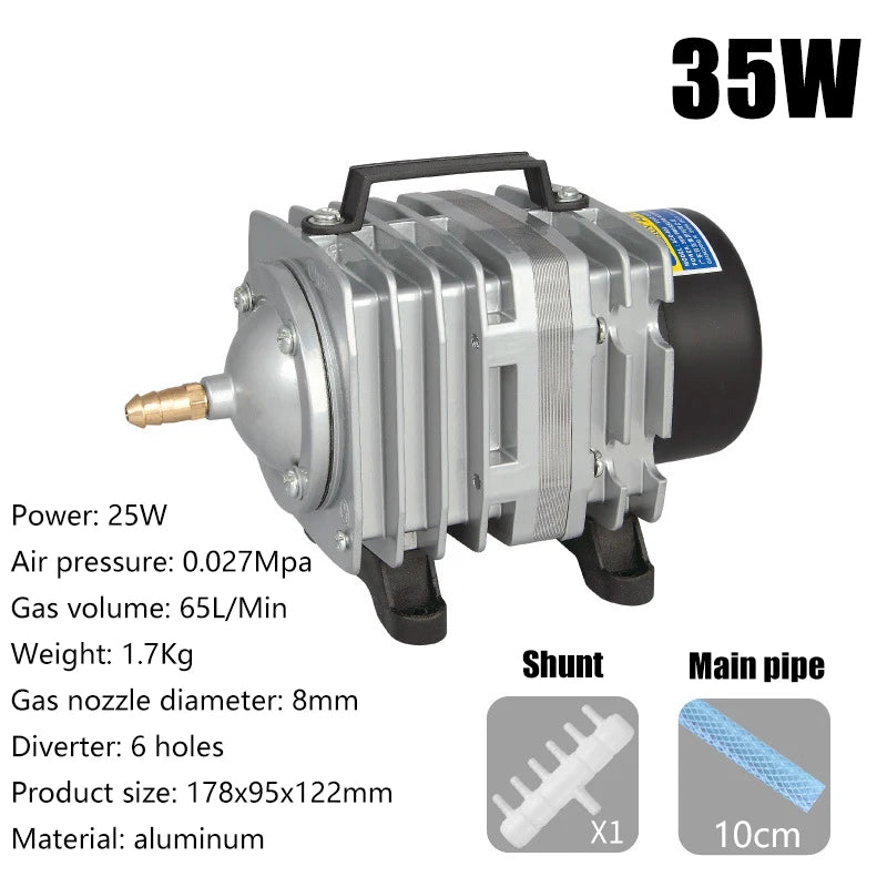 High-Output Aquarium Air Pump with 6-Way Splitter