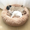 Lit Donut en Peluche Confortable pour Chat
