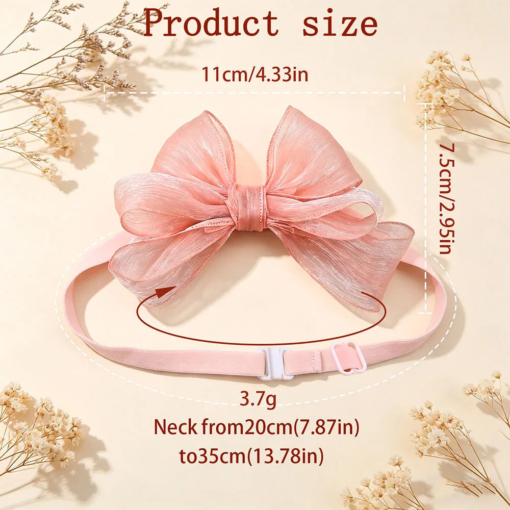 Handmade Pet Hair Bows – Adjustable Multi-Style Cloth Bows for Dogs and Cats