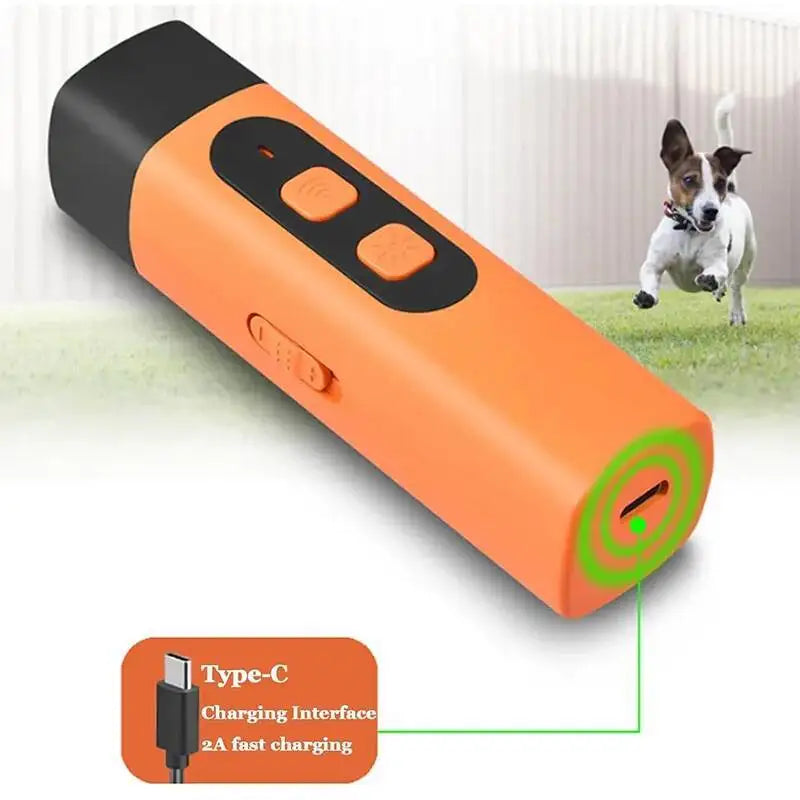 Ultrasonic Anti Bark Device for Dogs with LED Flashlight