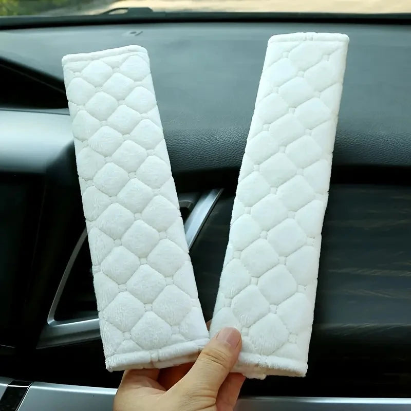 Plush Car Seat Belt Shoulder Protector – Soft, Extended Comfort for All Vehicles
