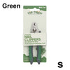 Green nail clippers for medium pets, featuring stainless steel blades.
