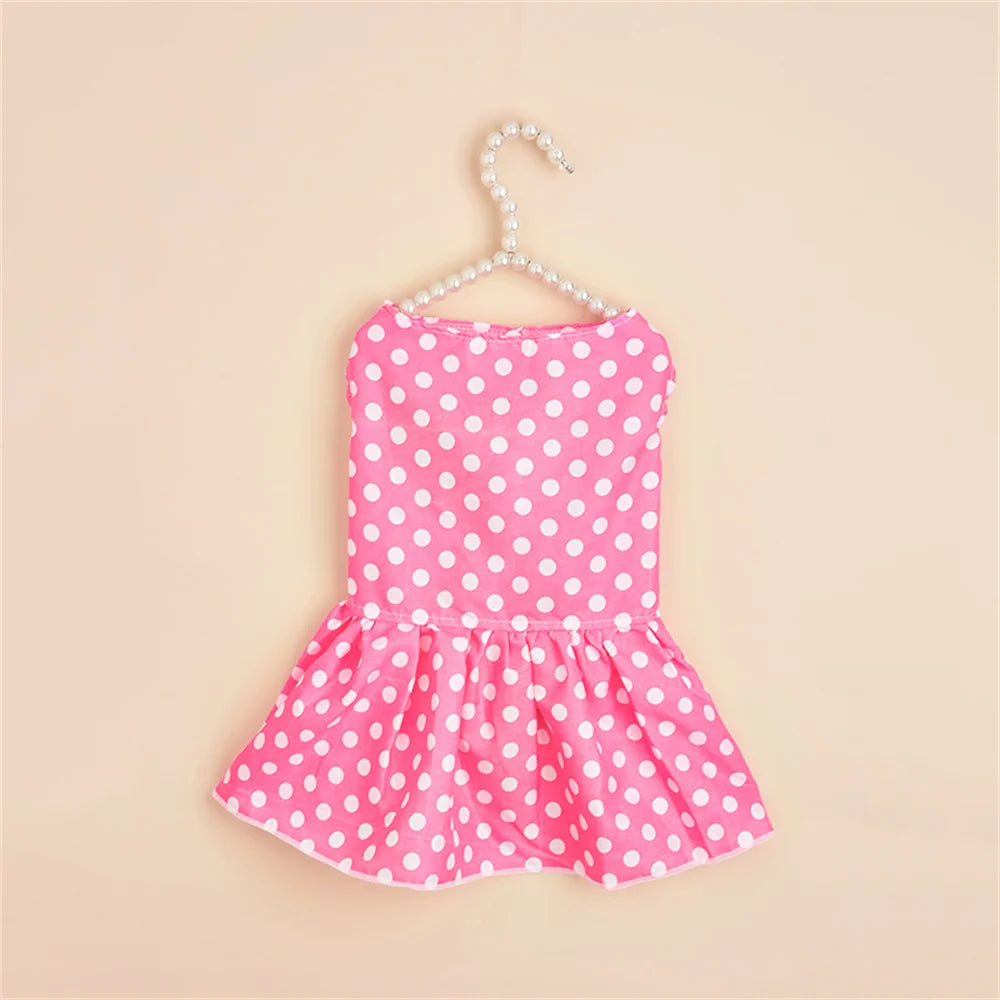 Polka Dot Dog Skirt Dress for Small Breeds