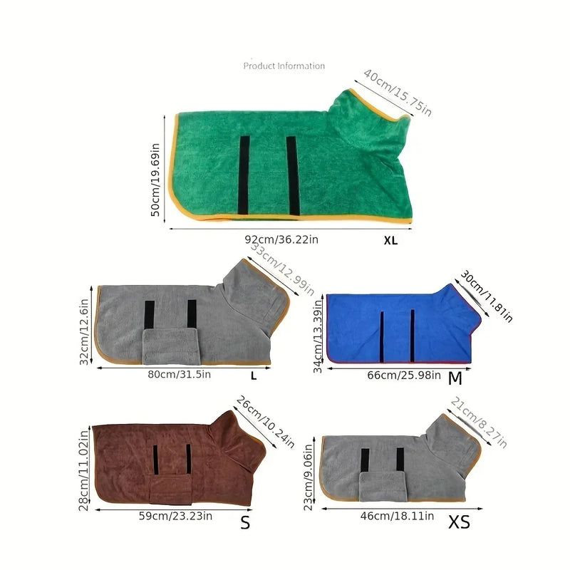 Peignoir Serviette Séchage Rapide pour Chien