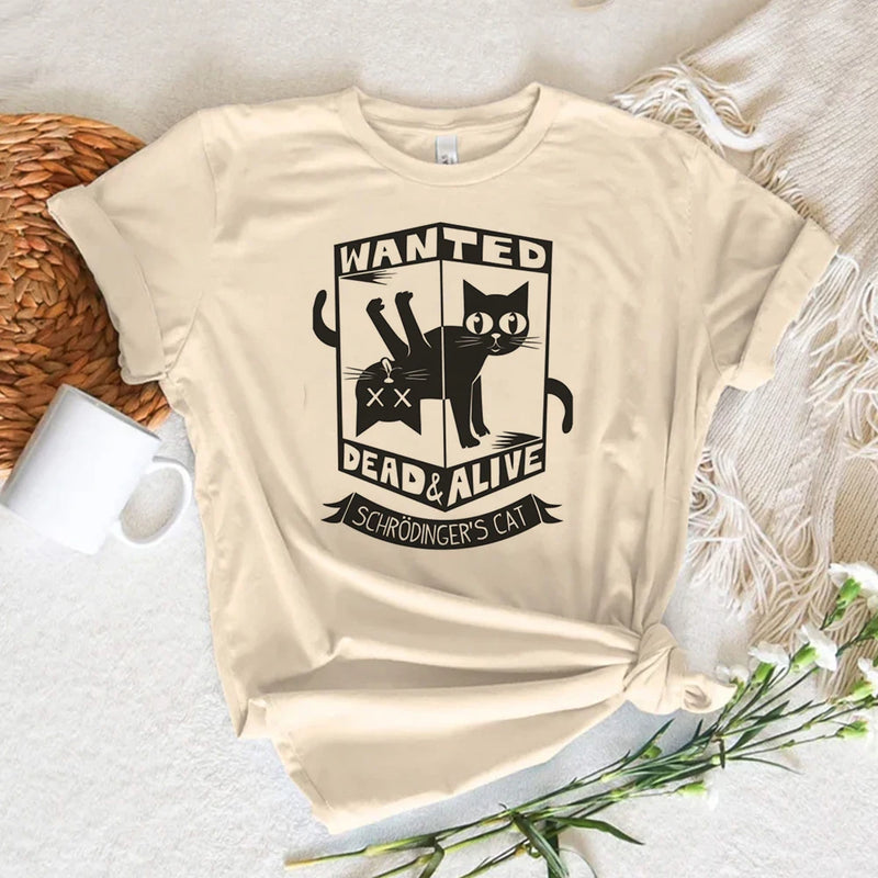 Camiseta Gráfica de Gato Neko para Mujer