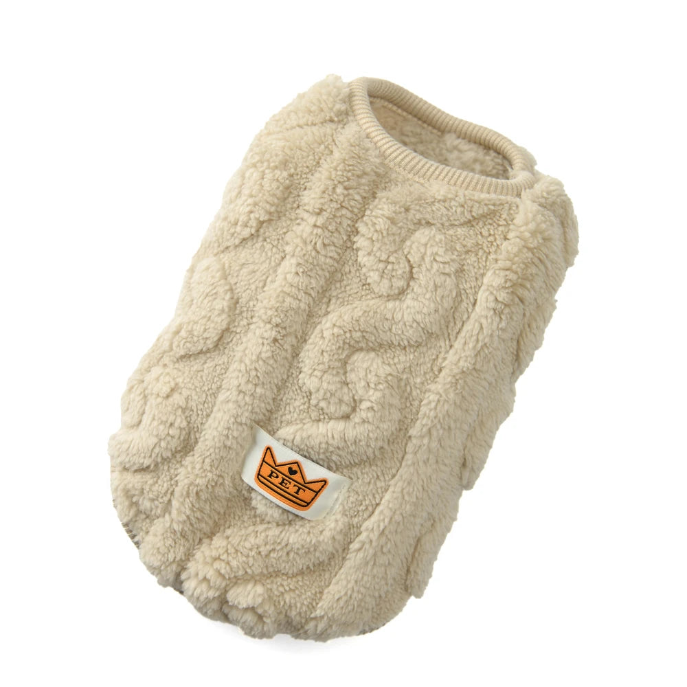 Cozy Fleece Dog Sweater for Small & Medium Breeds