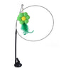 Interactive Feather Cat Teaser Wand with Suction Cup Base