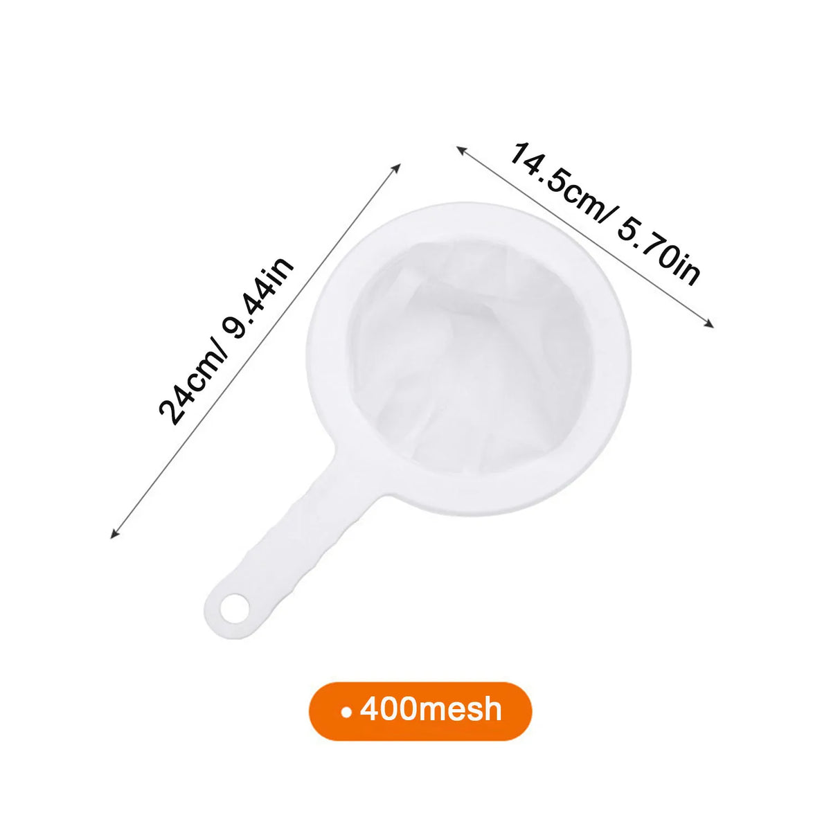 4-Pack Nylon Mesh Strainer Set with Fine Filtering Spoon