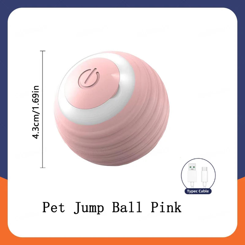 Pinkes Spielzeug-Sprungball mit weißem oberen Teil und Kabel für intelligente Bewegungsaktivierung