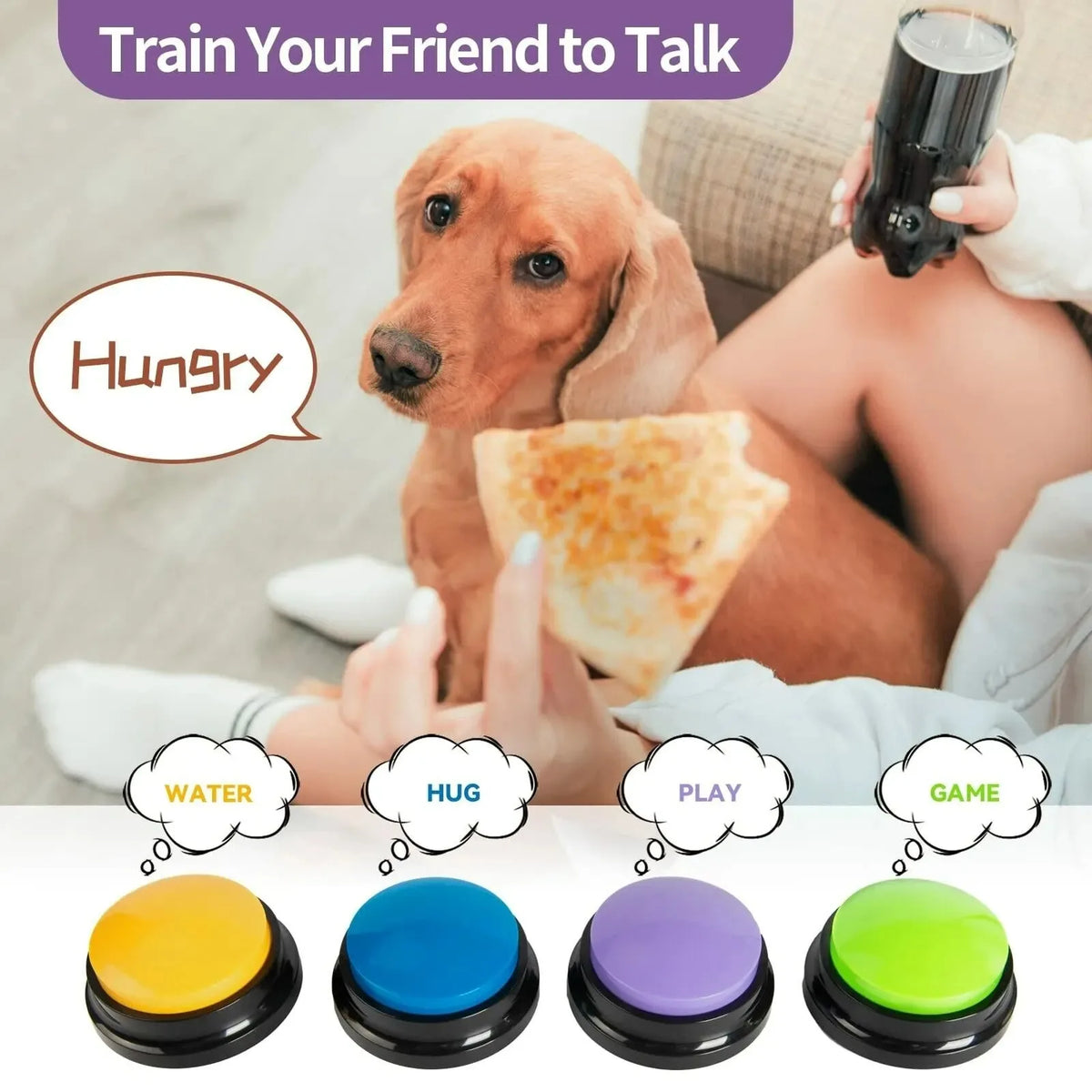 Recordable Pet Communication Button for Training and Play