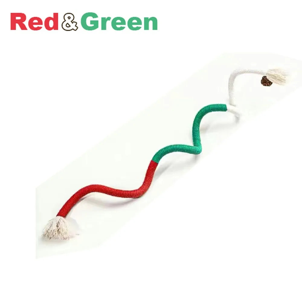 Interactive Cotton Rope Cat Teaser Toy, Bite-Resistant Play Wand