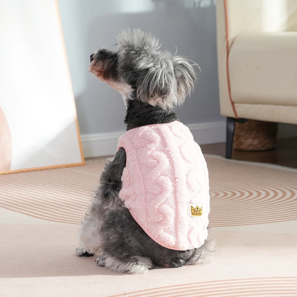 Cozy Fleece Dog Sweater for Small & Medium Breeds