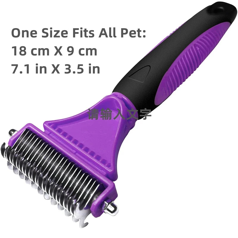 Two-Sided Stainless Steel Pet Grooming Brush