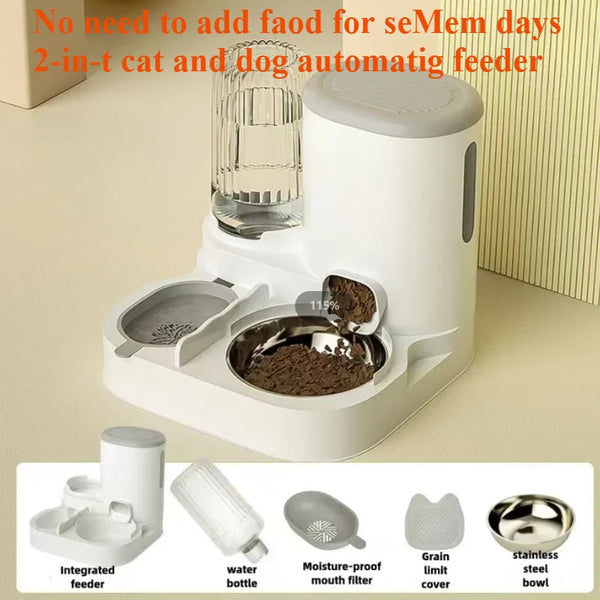 Dispensador automático de comida y agua para mascotas
