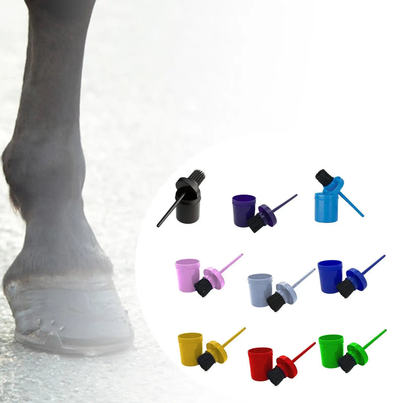 Brosse à sabots de cheval ergonomique avec distributeur de graisse intégré