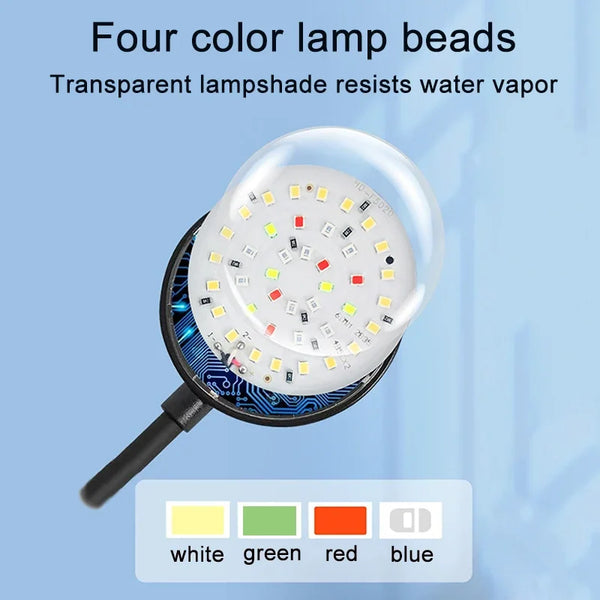 Four color lamp beads inside a transparent lampshade for an aquarium light