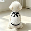 Ribbed Sleeveless Pet Vest with Bow Knot for Small Dogs and Cats