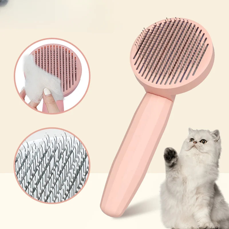 Brosse de toilettage auto-nettoyante pour animaux