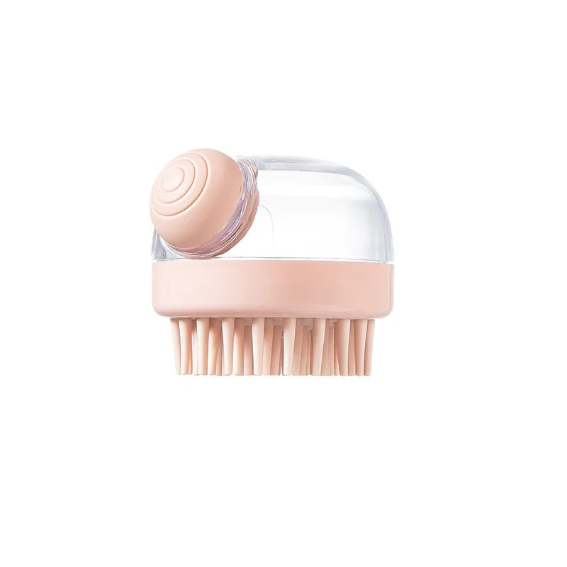 Soft Silicone Pet Bath Brush with Shampoo Dispenser