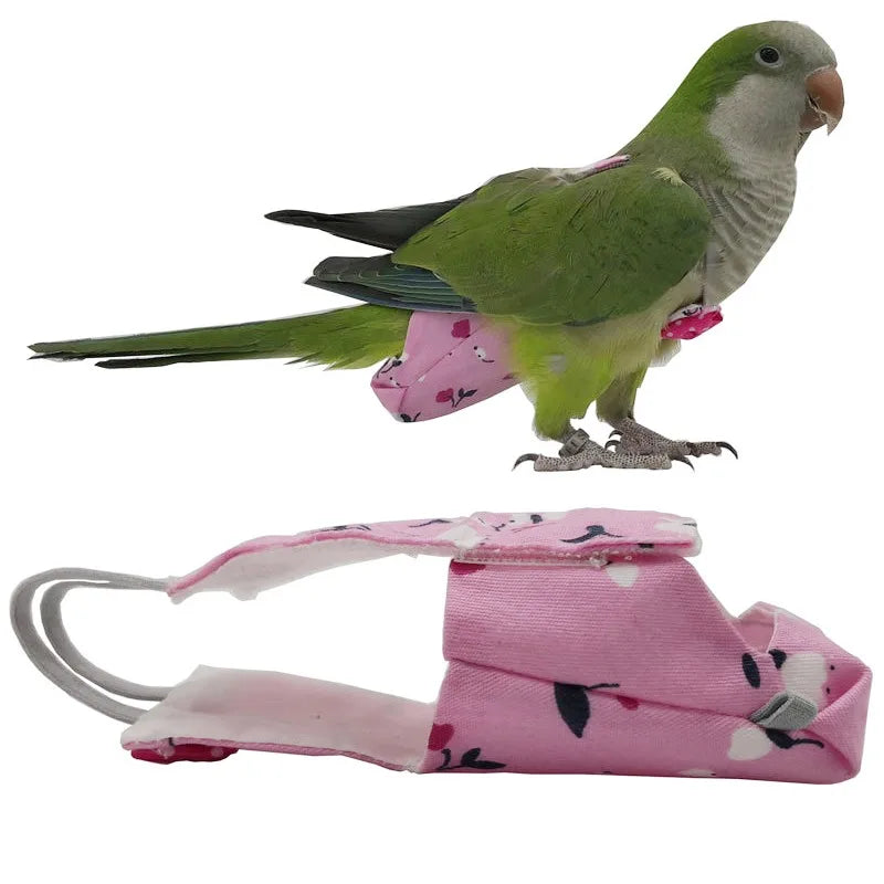 Bird Diaper Flight Suit for Parrots and Small Birds