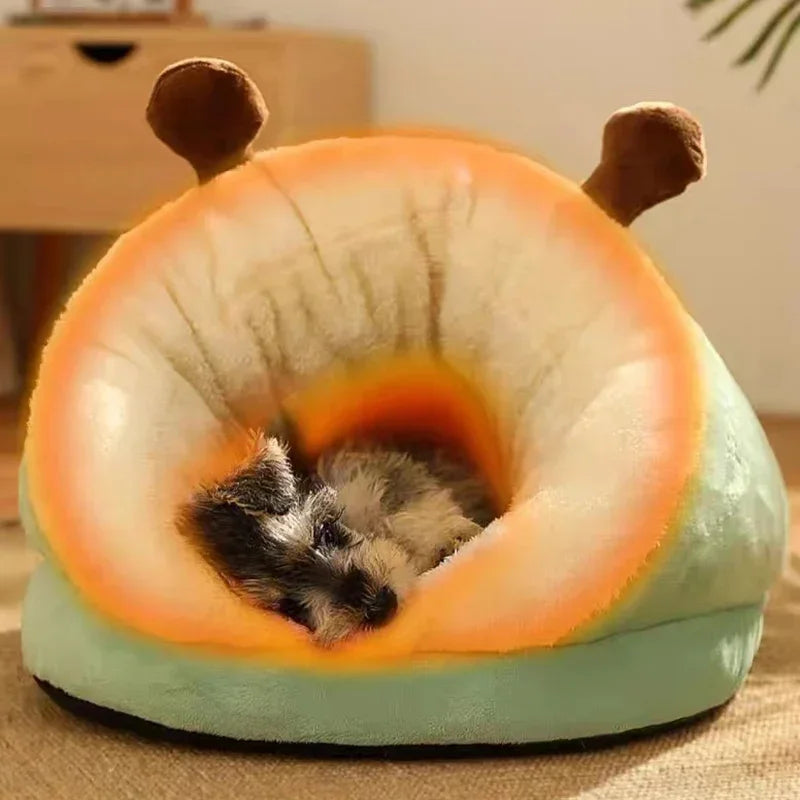 Cozy Plush Pet Bed Cave for Small Dogs and Cats