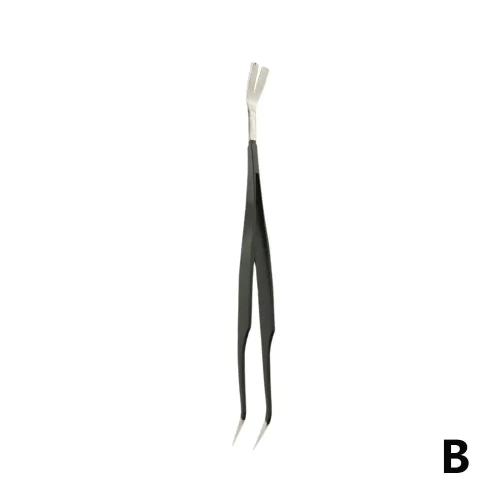 A pair of black precision tick and flea remover tools.